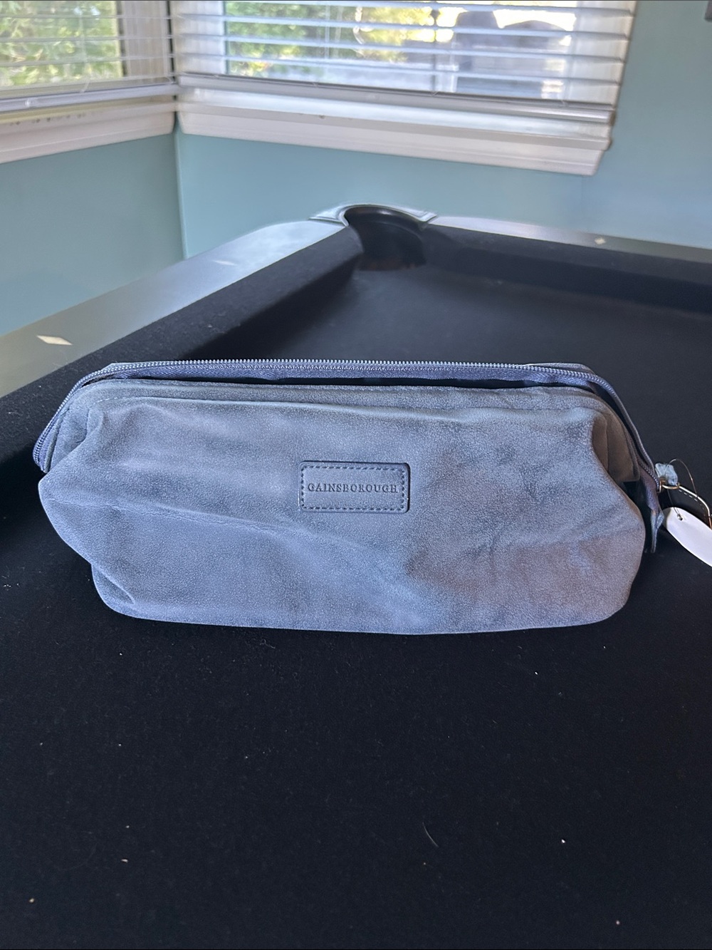 Gainsborough Men's Gray Suede Travel case NWT